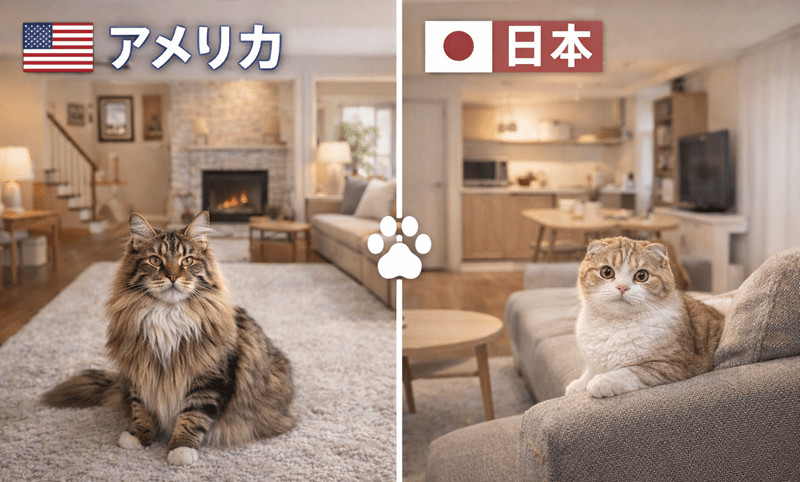 猫の暮らしアメリカと日本の違い